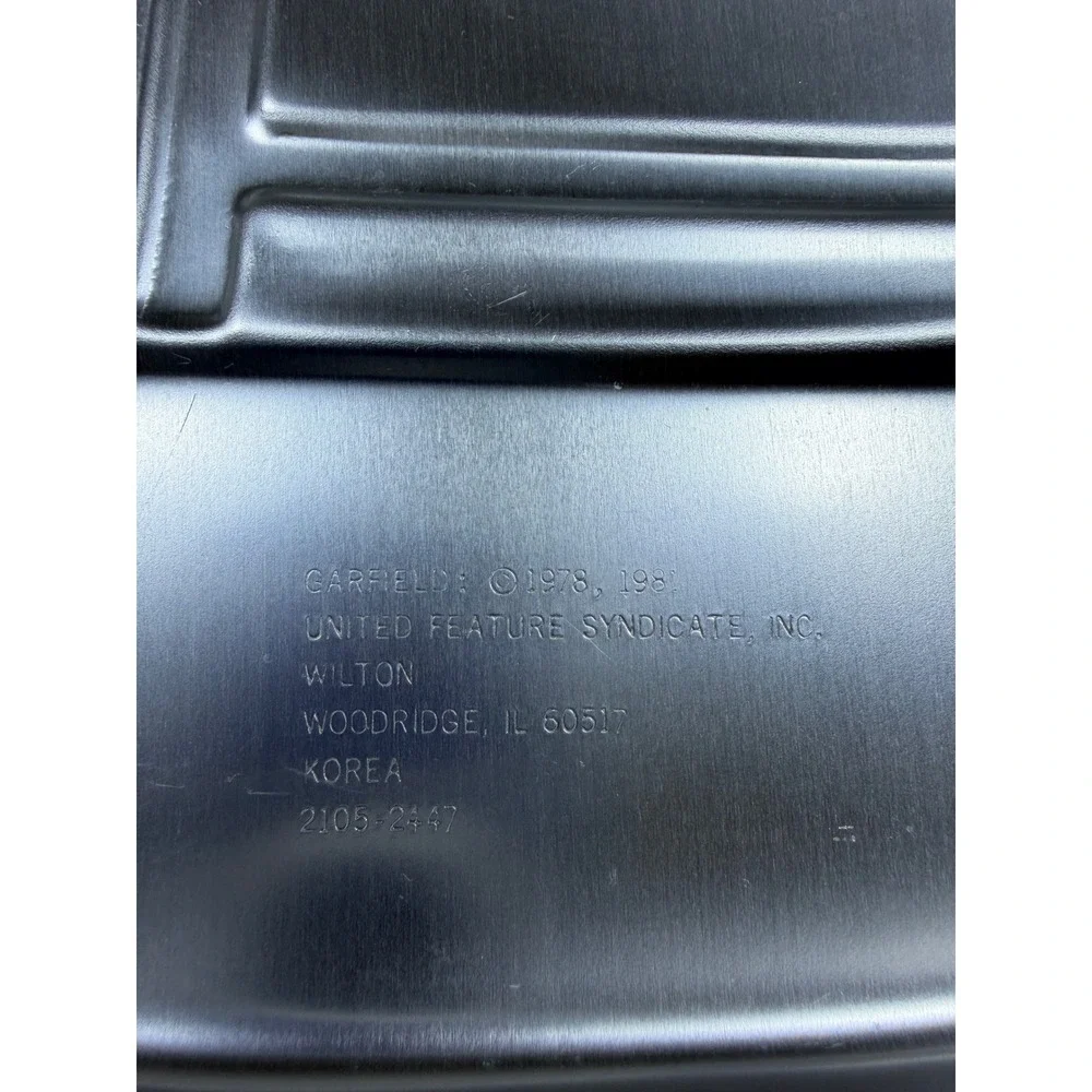 Wilton Garfield‎ Birthday Cake Pan Vintage 1981 Aluminum Mold 2105-2447 Silver